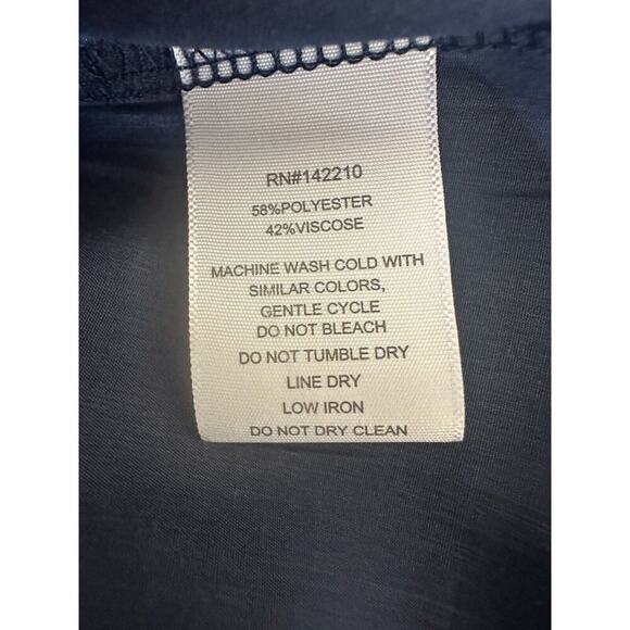 Mersea Tulum Ruffle Sleeve Dress Navy Blue Women's Size Small Mer Sea - Picture 9 of 11